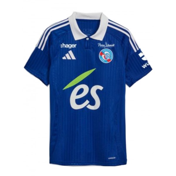 RC Strasbourg Alsace maillot domicile uniforme de football adulte kit de vêtements de sport pour hommes haut de football chemise 2024-2025